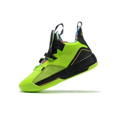 Nike Erkek Air Jordan 33 Yeşil / Siyah / Renkli Basketbol Ayakkabısı Türkiye - EUYZ74G2